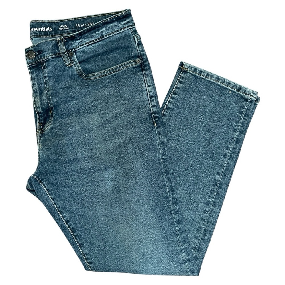Amazon Essentials Men’s Distressed Denim Jeans 35 x 28 GREAT CONDITION